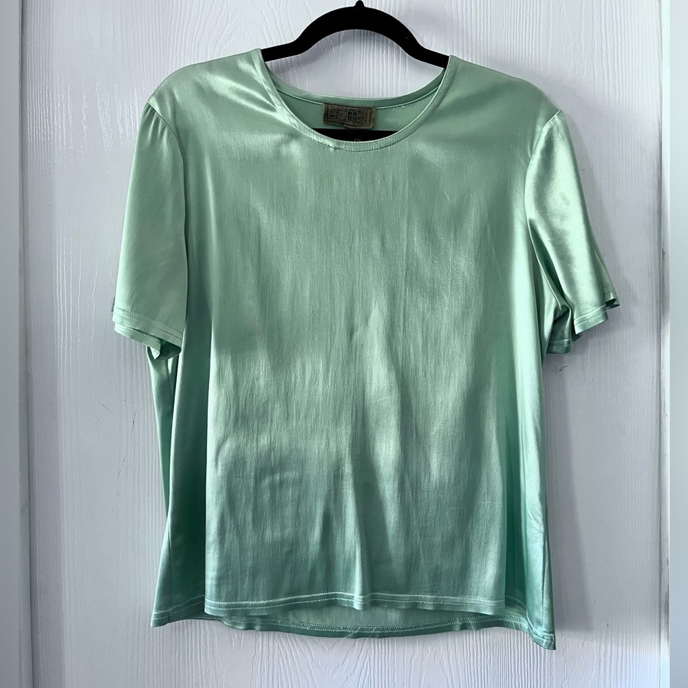 Double D Ranch Vintage Light Green Satin Tee